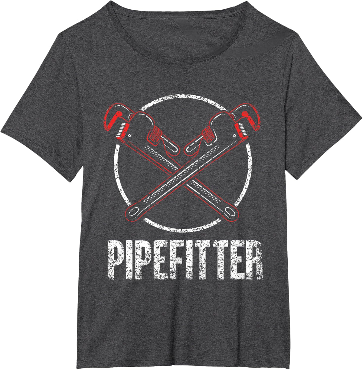 Plumber Pipe Locker Pipe Pipe Construction Plumber T-Shirt - Dark Heather Grey