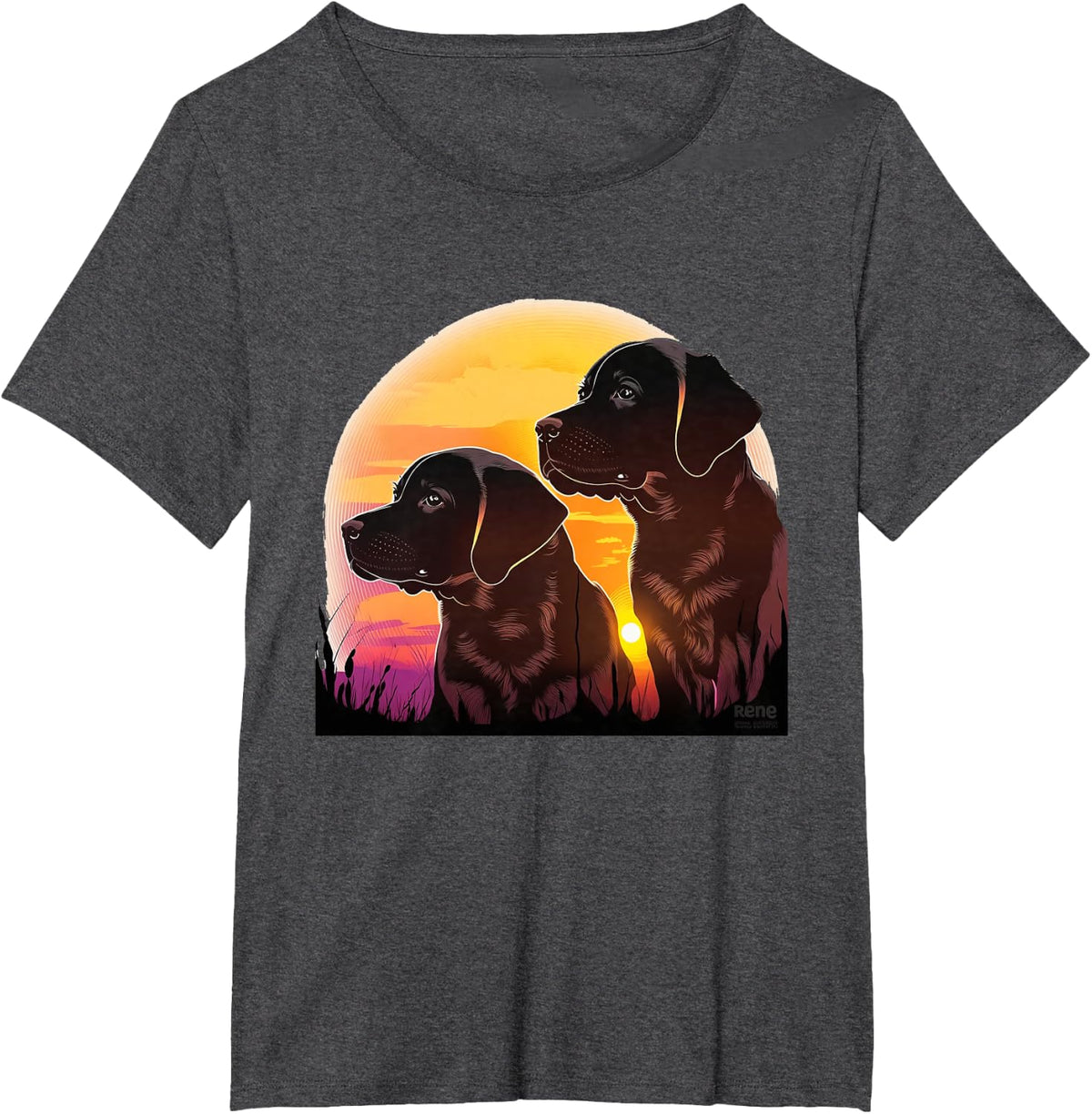 Black Labrador Retriever Dog Mother Tees T Shirts for Women Men Dog Mom Shirt - Dark Heather Grey