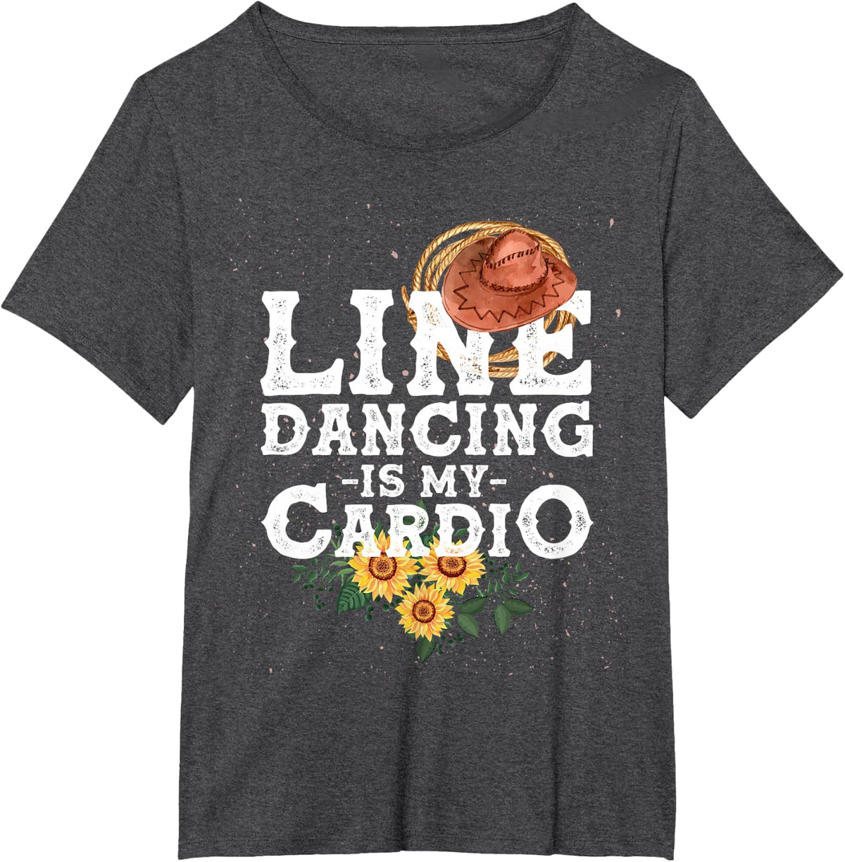 Line Dancing Is My Cardio Line Dance T-Shirt - Dark Heather Grey