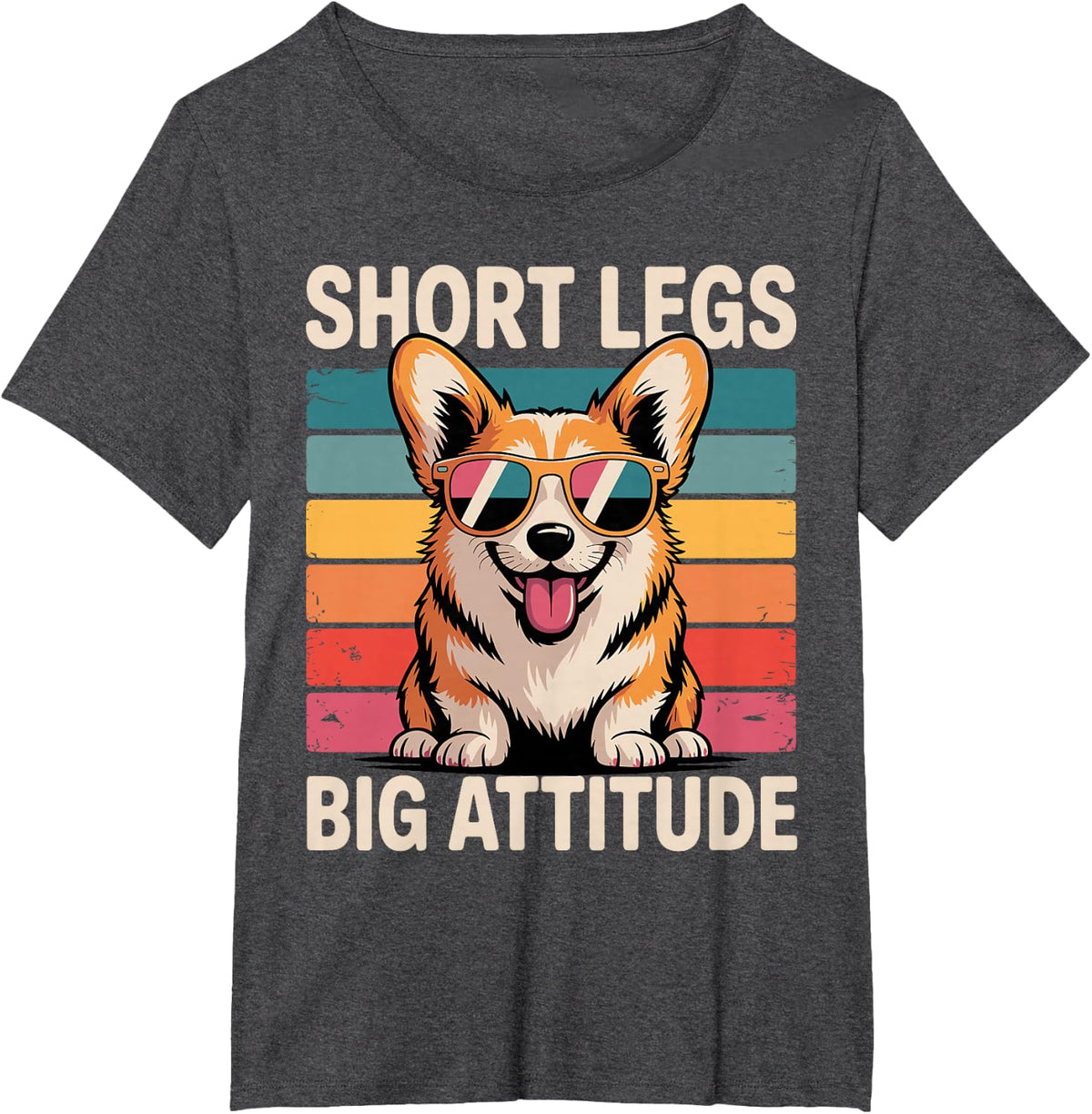Funny Corgi Design for Men Women Kids Pet Dog Corgi Lovers T-Shirt - Dark Heather Grey