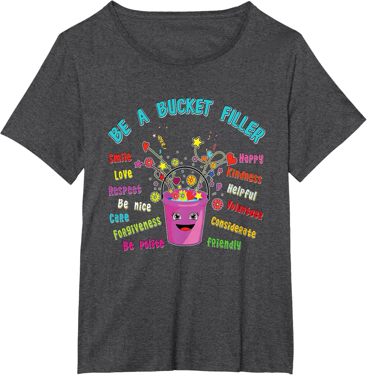 School Guidance Counselor Gift Be A Bucket Filler Teacher Men Women Kids T-Shirt - Dark Heather Grey