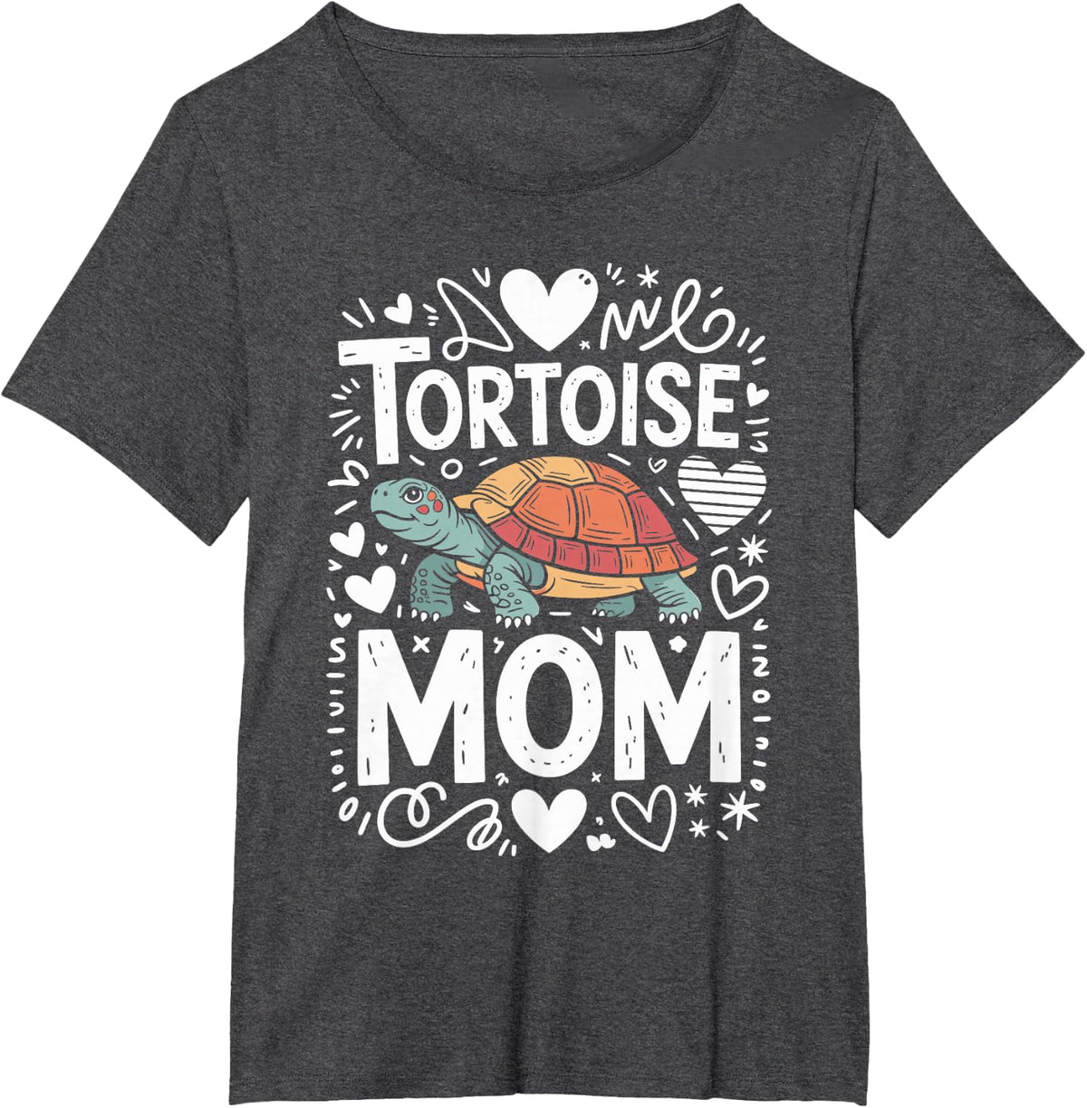 Tortoise Mom Tortoises T-Shirt - Dark Heather Grey