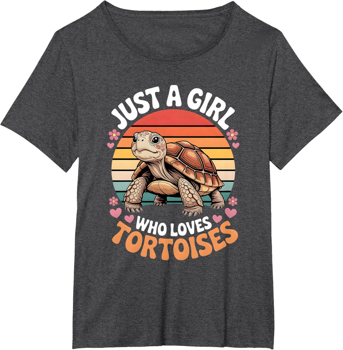Girls Tortoise T-Shirt - Dark Heather Grey