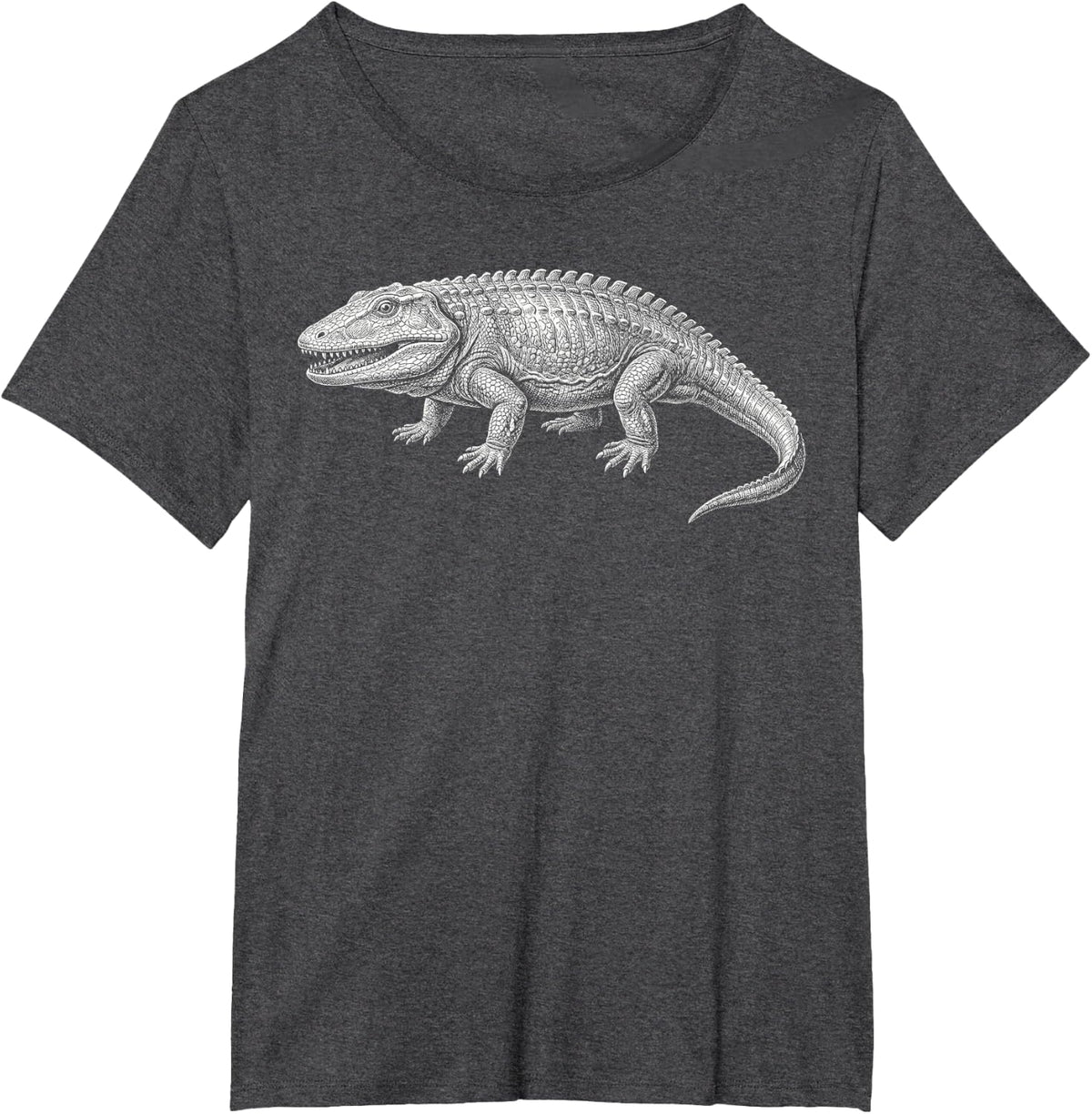 Eryops Fossil Paleontology Prehistoric Amphibian Species T-Shirt - Dark Heather Grey