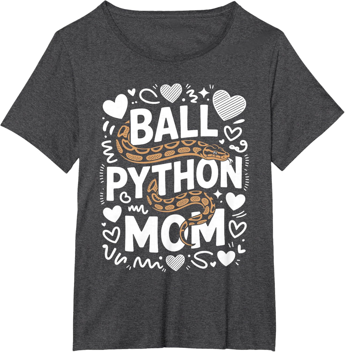 Ball Python Mom T-Shirt - Dark Heather Grey