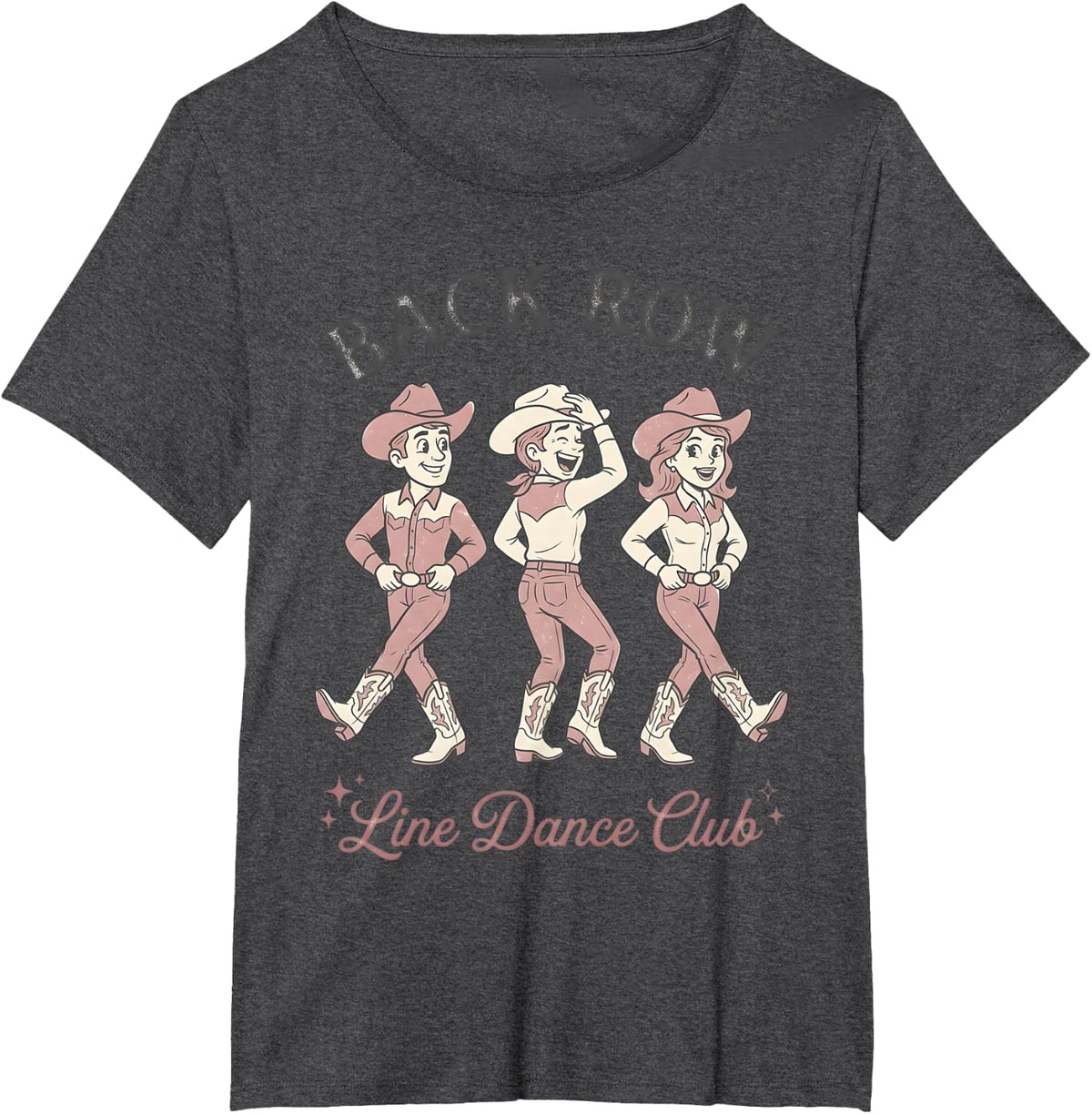 Line Dance Club Line Dancing Line Dancer T-Shirt - Dark Heather Grey