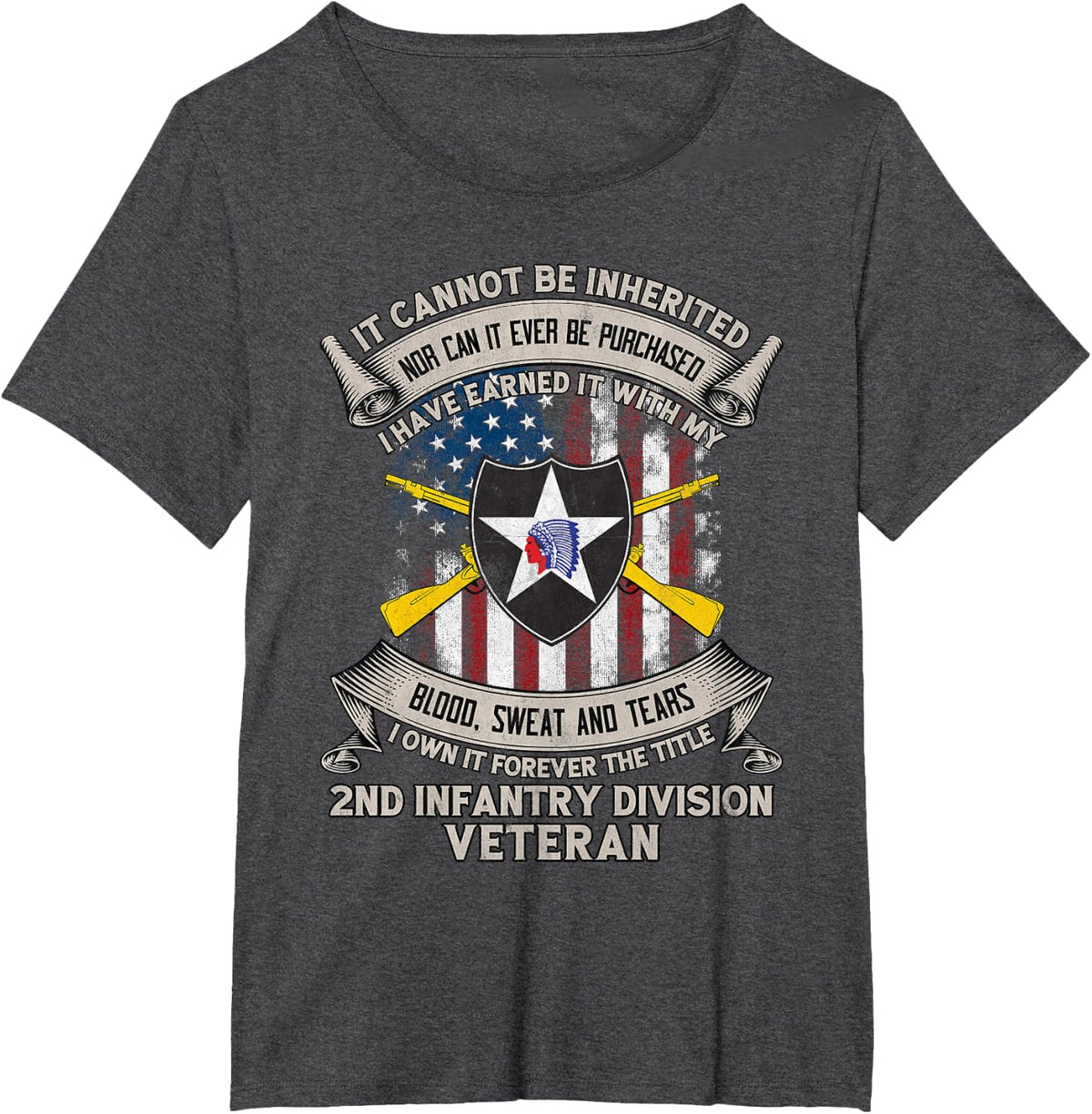 2nd Infantry Division Veteran Camp Humphreys South Korea Tee T-Shirt - Dark Heather Grey