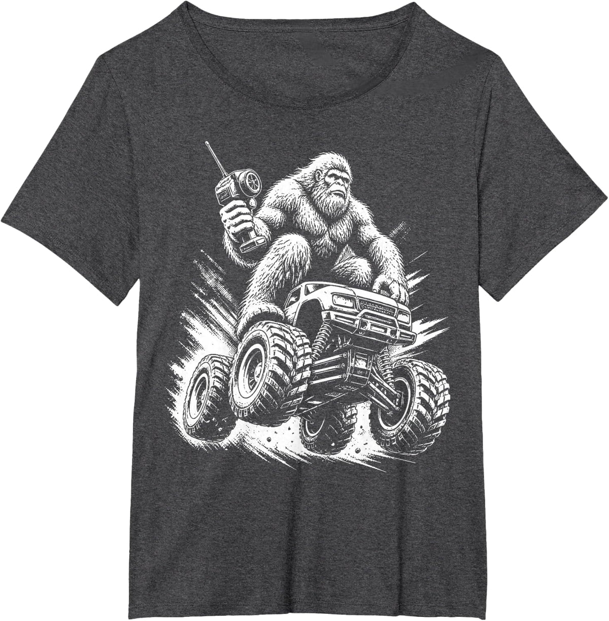 Vintage RC Car Racing Bigfoot RC Racer T-Shirt - Dark Heather Grey