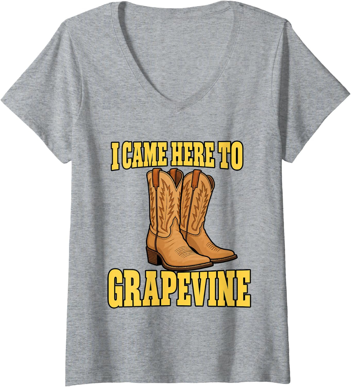 Women's Line Dancing I Came Here to Grapevine Dancer Boots Funny V-Neck T-Shirt - Heather Grey