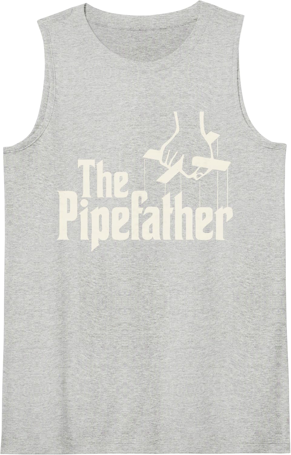 The Pipefather Funny Plumber Plumbing Pipefitter Tee Sleeveless Tank Top - Heather Grey