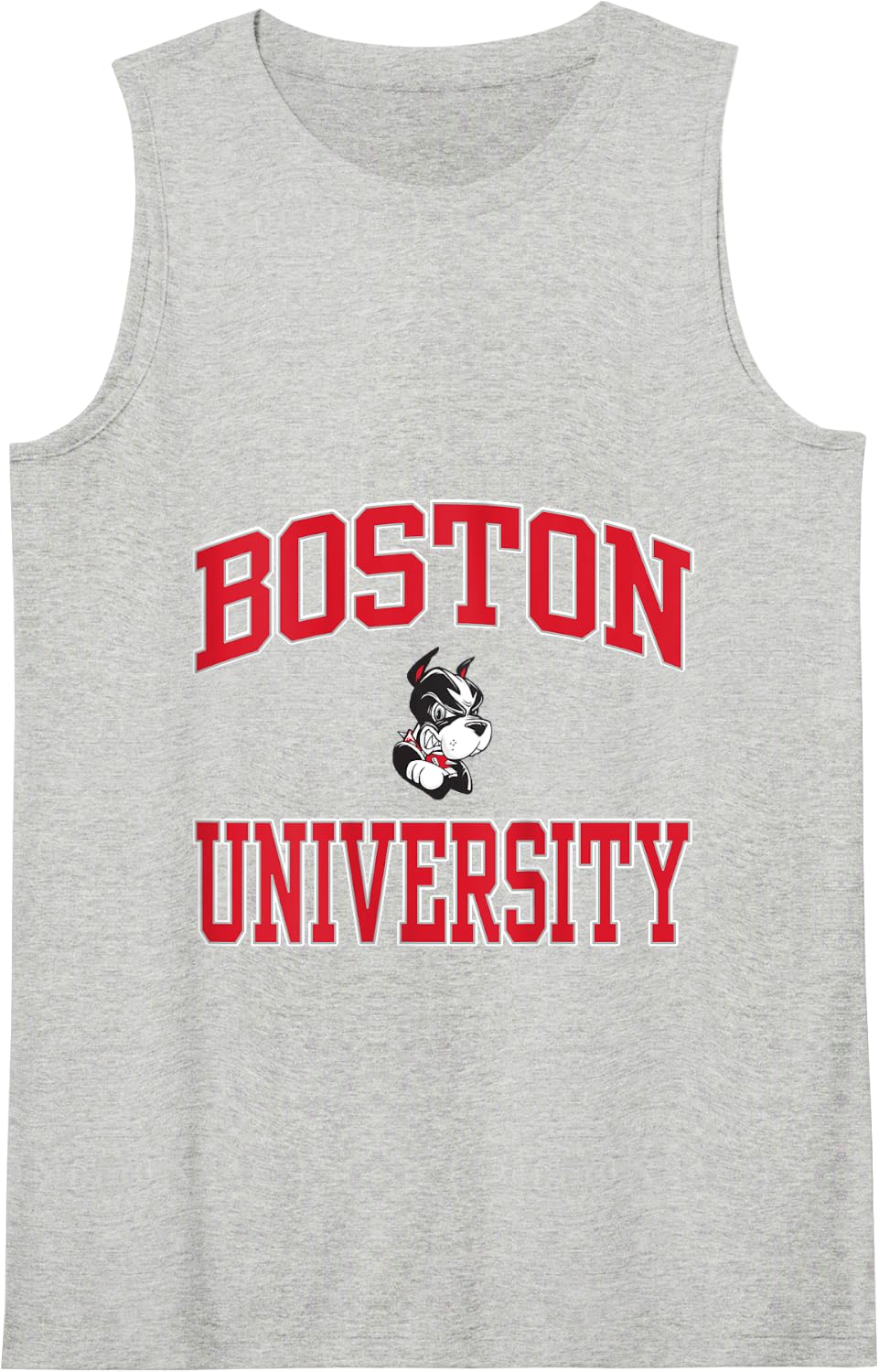 Boston Terriers Game Day Arch Over - Neutral Boston U Tank Top - Heather Grey