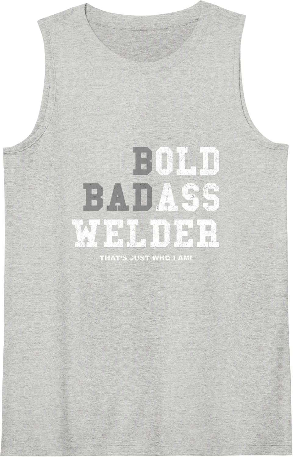 Funny Man Welder Gag Gift Birthday Husband Dad Fathers Day Sleeveless Tank Top - Heather Grey