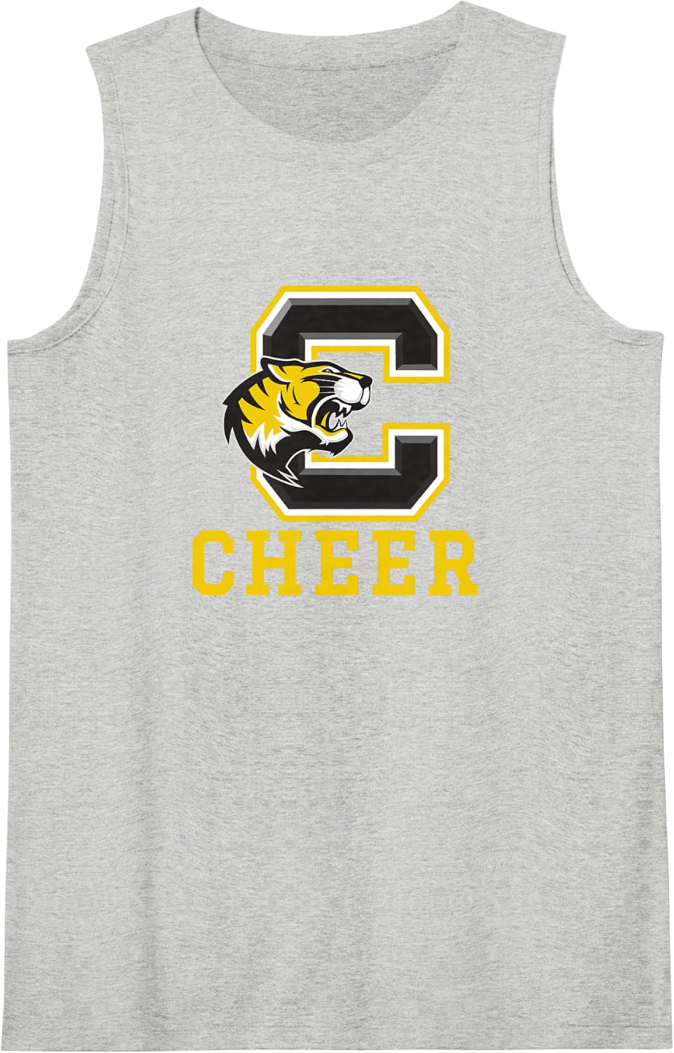 Bb Comer Memorial Tigers Cheer Tank Top - Heather Grey