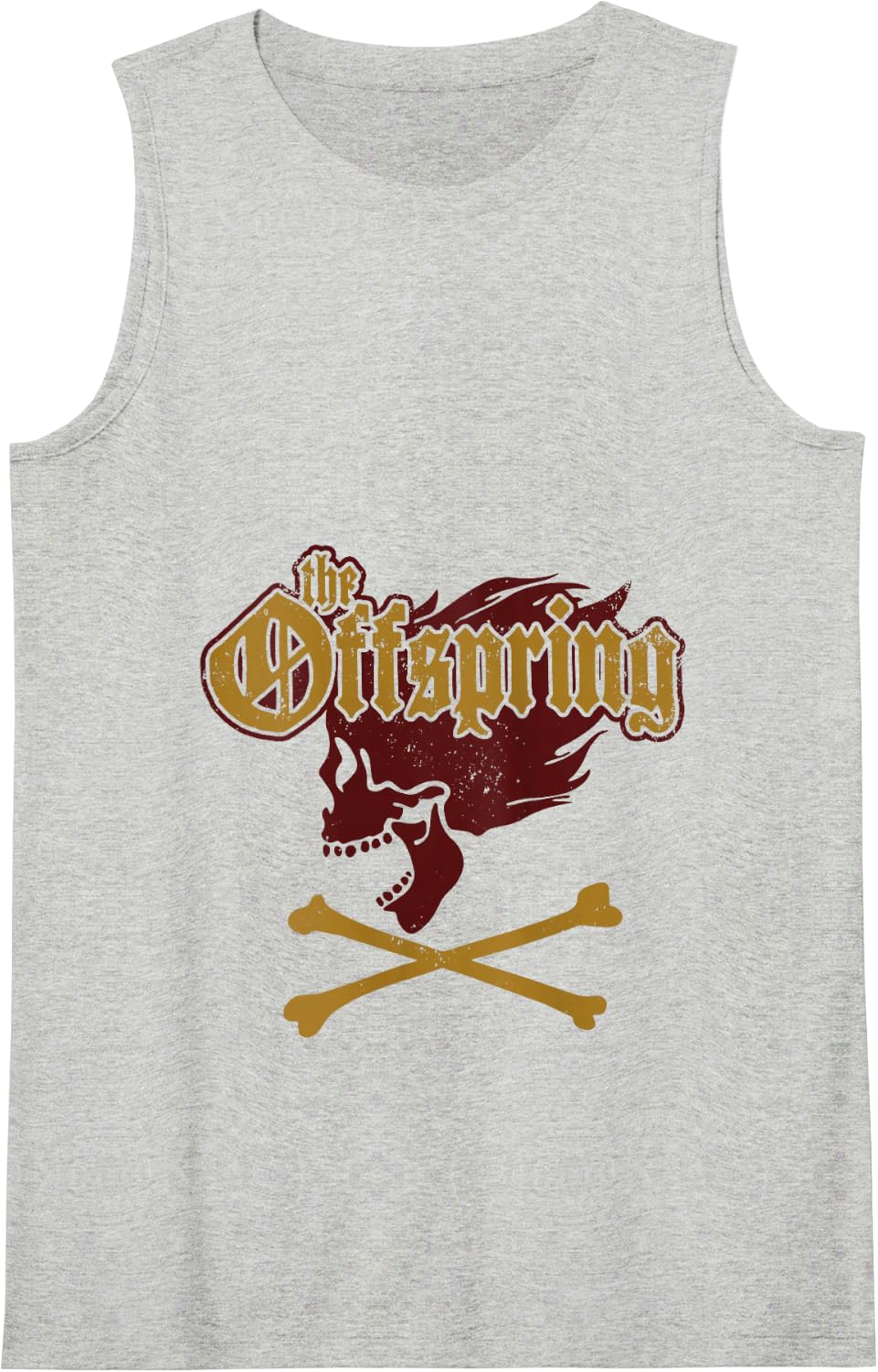 The Offspring Official Screaming Skull Tank Top - Heather Grey