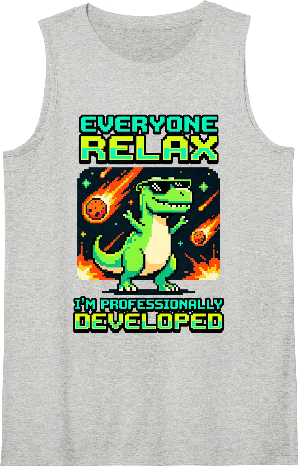 Everyone Relax I'm Professionally Developed Sleeveless Tank Top - Heather Grey