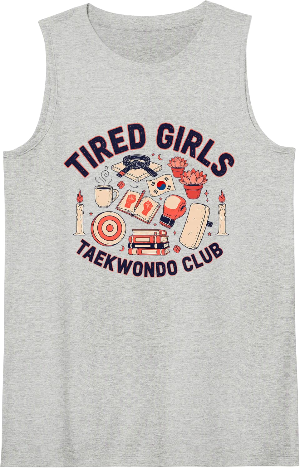 Taekwondo Instructor TKD Martial Arts Teacher Artist Sleeveless Tank Top - Heather Grey