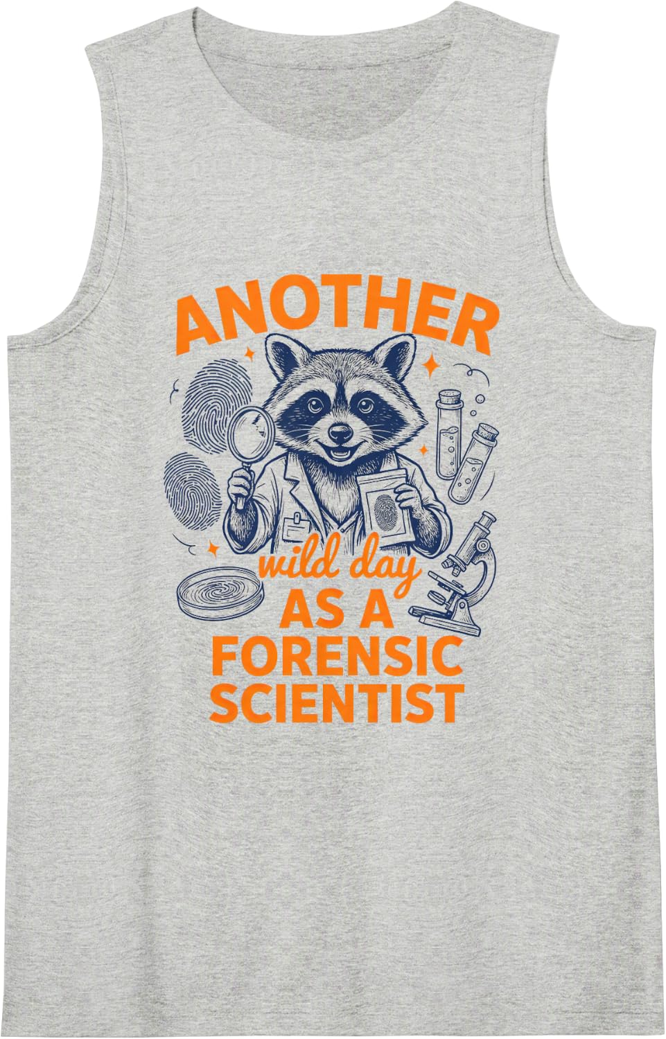 Forensic Scientist Crime Scene Investigator Analyst Csi Sleeveless Tank Top - Heather Grey