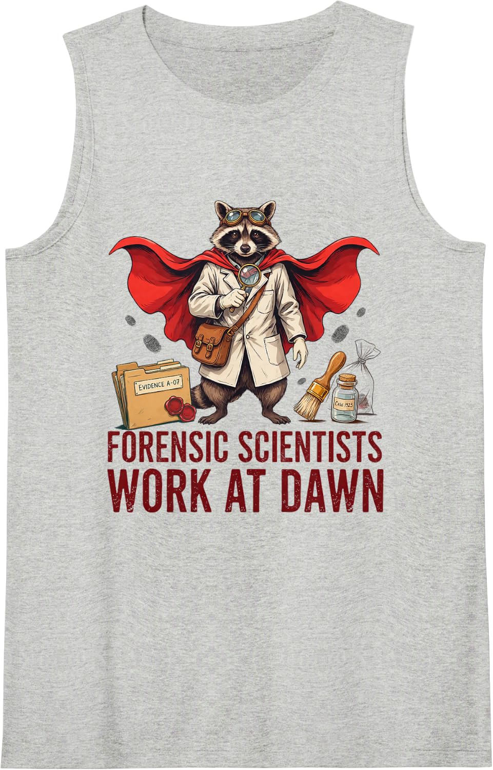 Forensic Scientist Crime Scene Investigator Analyst Science Tank Top - Heather Grey