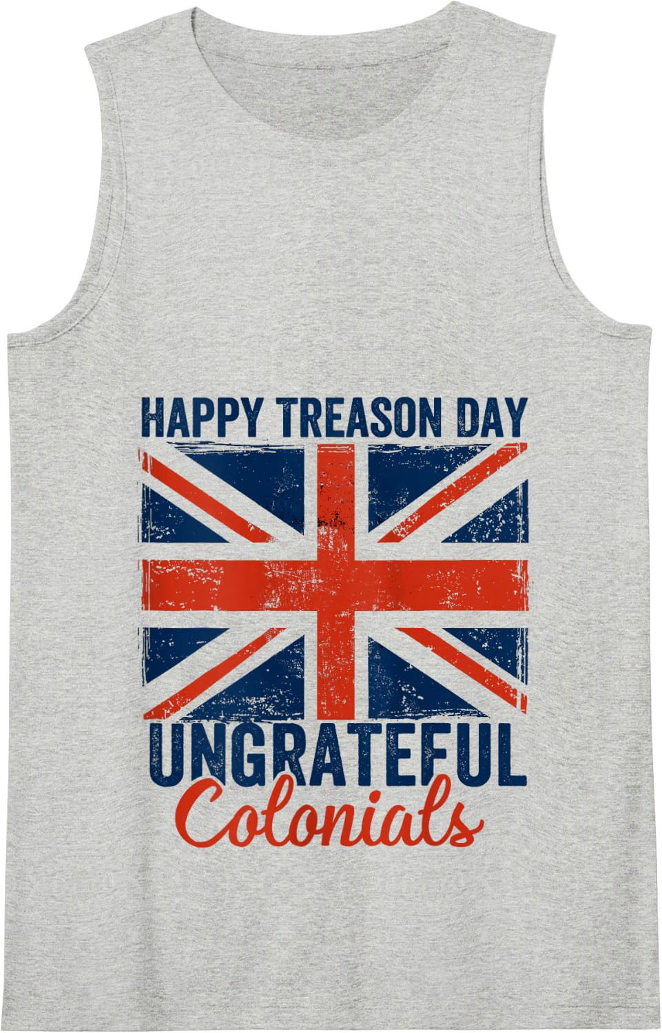 Happy Treason Day Colonial Peasants Tank Top - Heather Grey