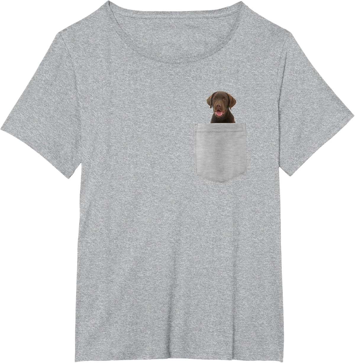 Chocolate Lab Dog In Your Pocket Tees T Shirts For Men Women Kids Labrador Puppy - Heather Grey