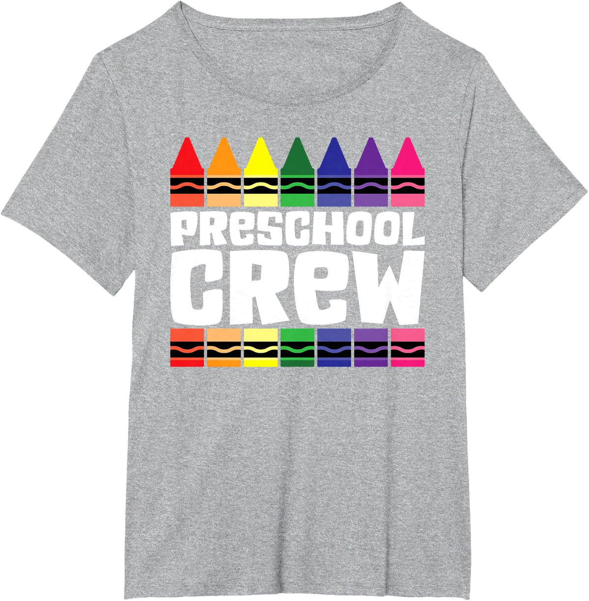 PRESCHOOL CREW Pre-K Tribe Back To School Teacher Student T-Shirt - Heather Grey