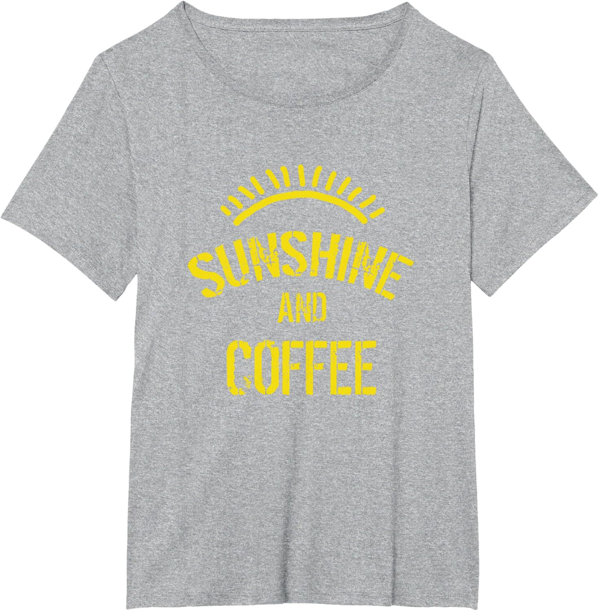 Funny Coffee Shirt Sunshine and Coffee Tee T-Shirt for Women Men - Heather Grey
