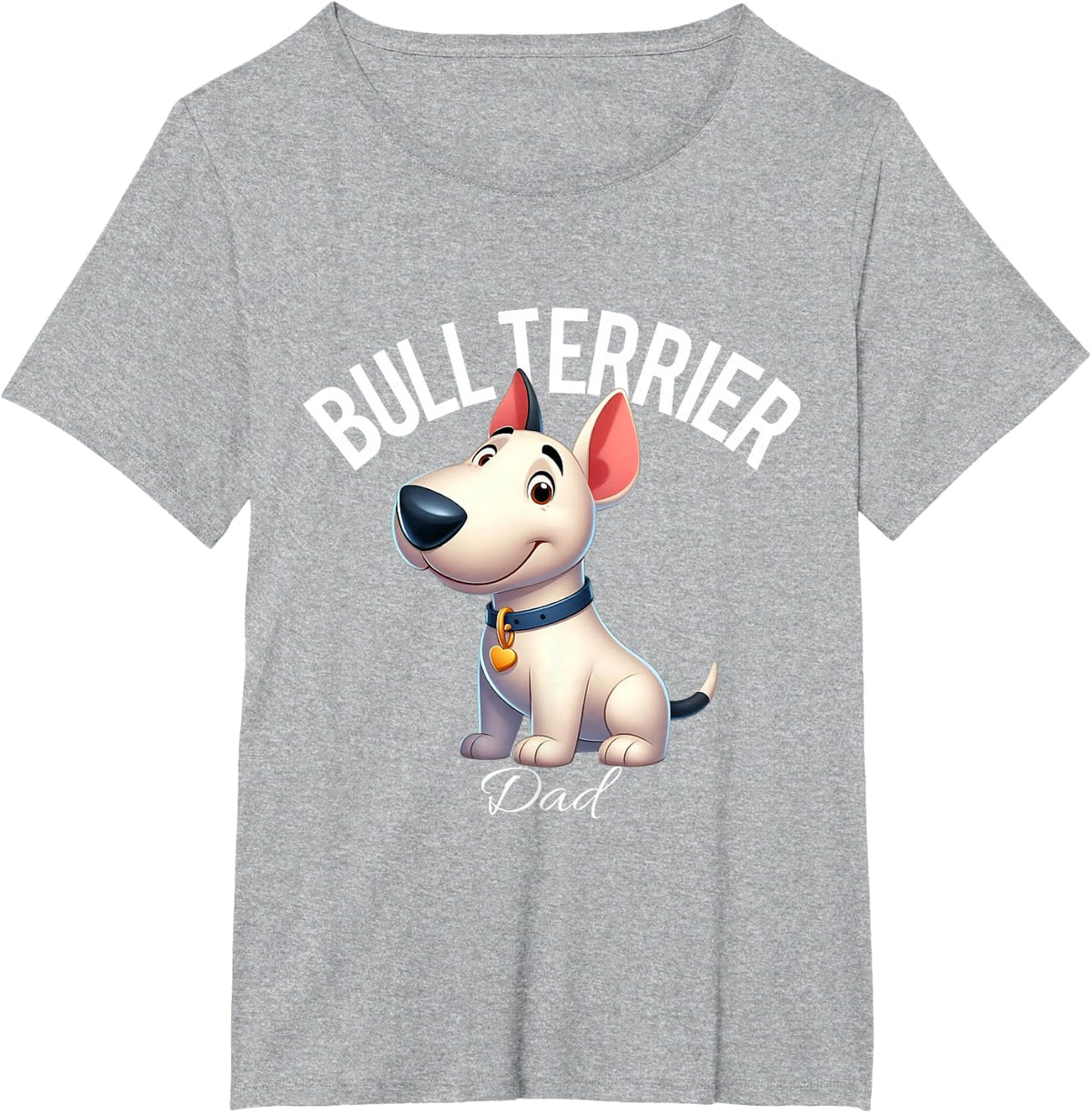 Bull Terrier Dad T-Shirt - Heather Grey