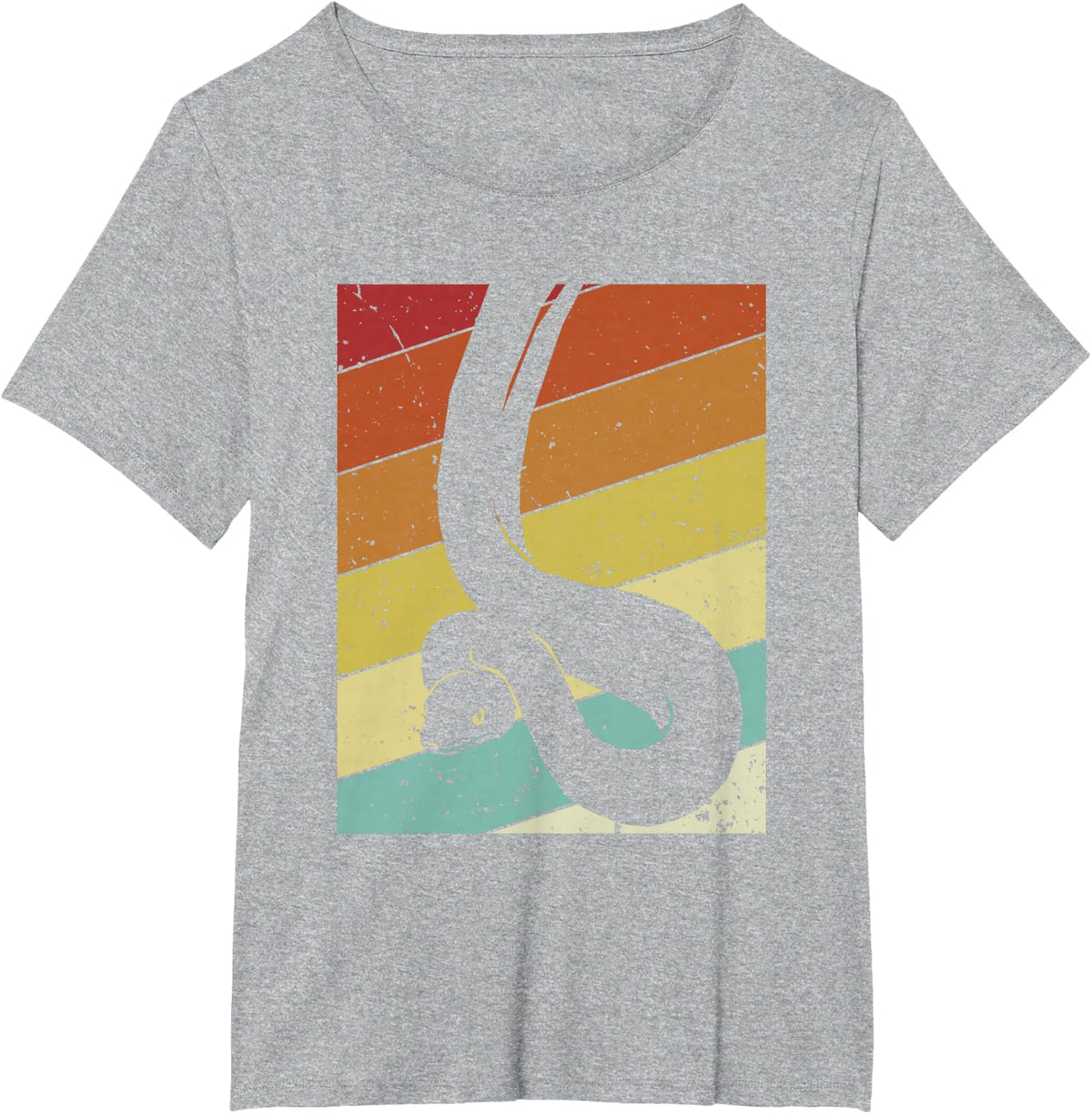 Retro Snake Lover Pythonidae Snake Owner Banana Ball Python T-Shirt - Heather Grey