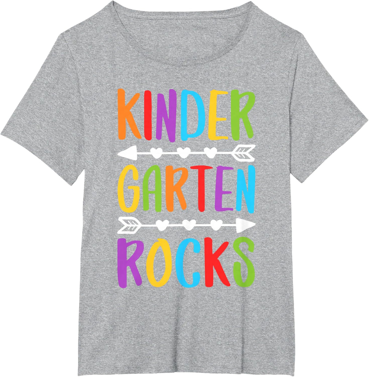 Kindergarten Rocks Shirt Back to School Teacher Tee T-Shirt for Boys Girls Kids - Heather Grey