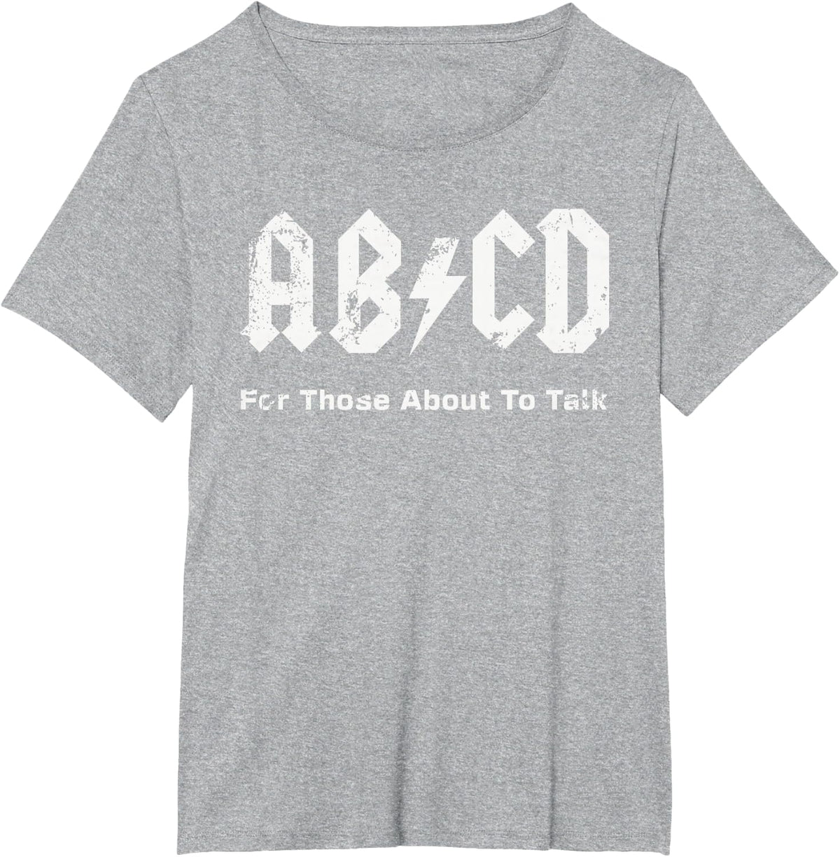 Boys Girls Teachers - Funny ABCD About To Talk Vintage Style T-Shirt - Heather Grey