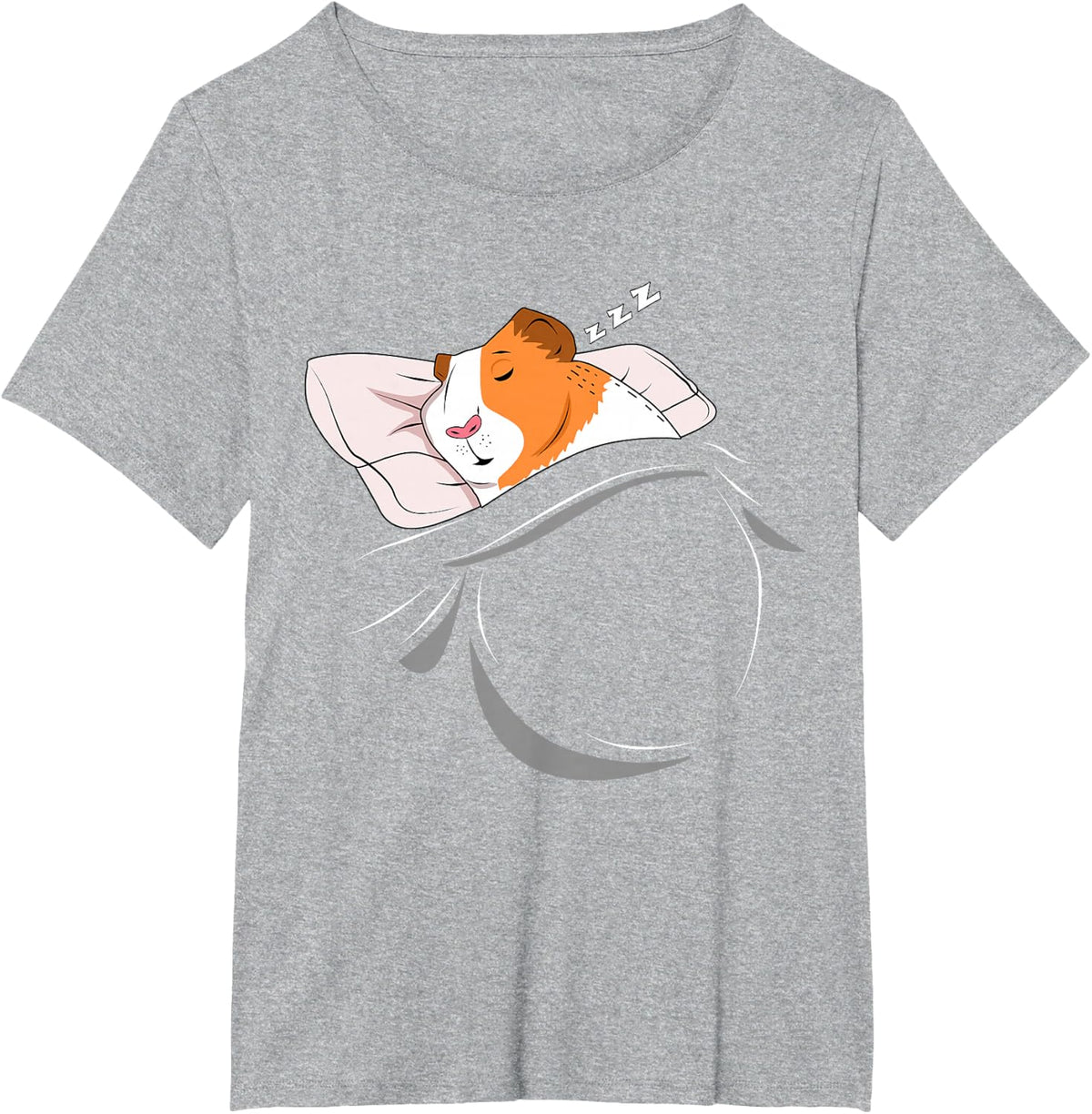 Sleeping Guinea Pig Lover Owner Stuff Napping Cavy Piggy T-Shirt - Heather Grey