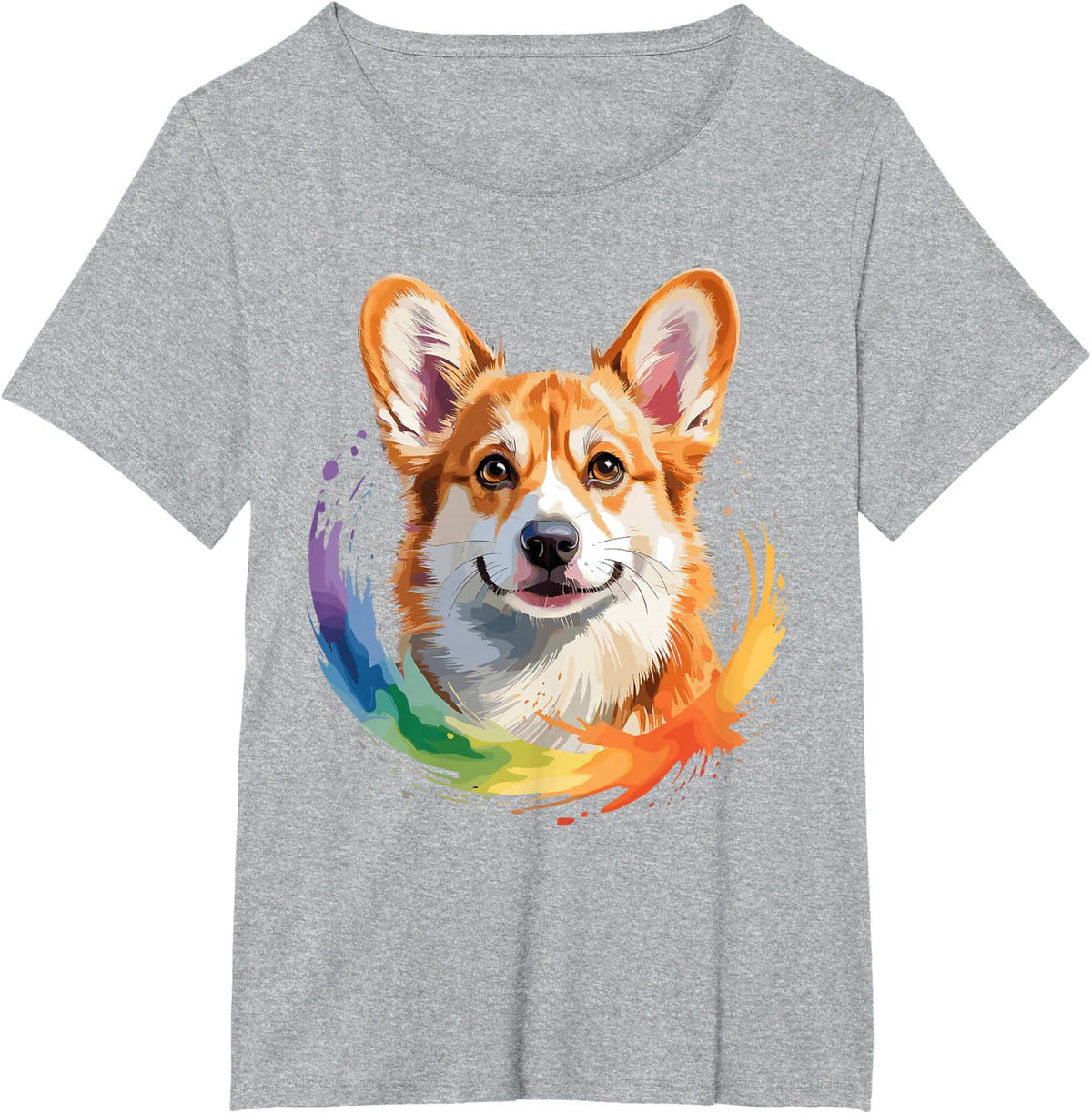 Funny Corgi Design for Men Women Welsh Corgi Dog Lover T-Shirt - Heather Grey