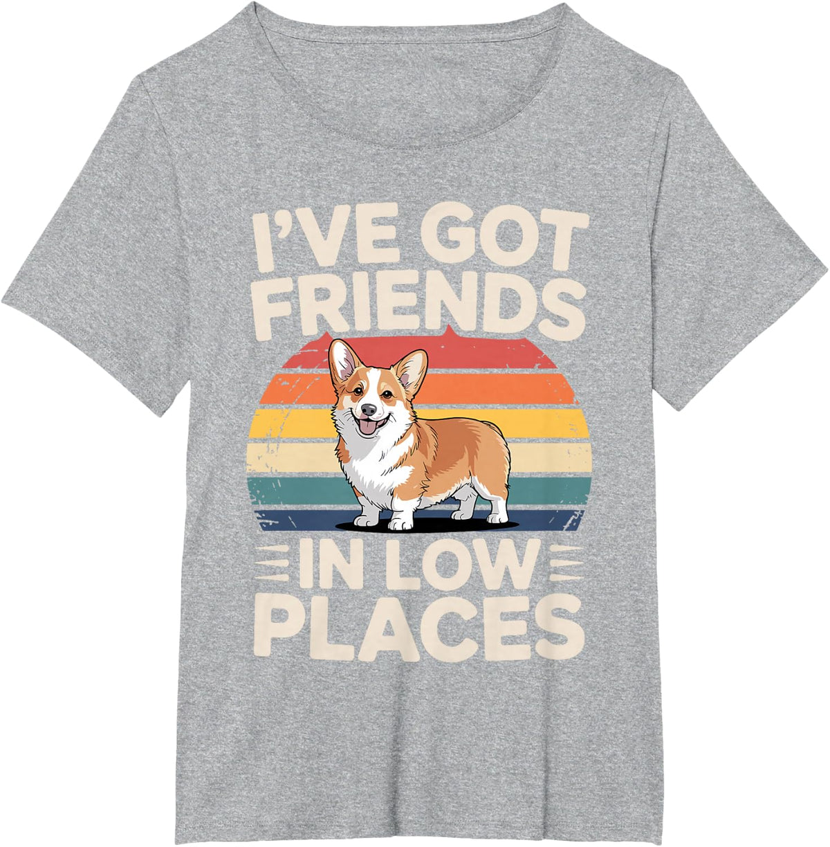 Funny Corgi Design for Men Women Kids Dog Welsh Corgi Lovers T-Shirt - Heather Grey