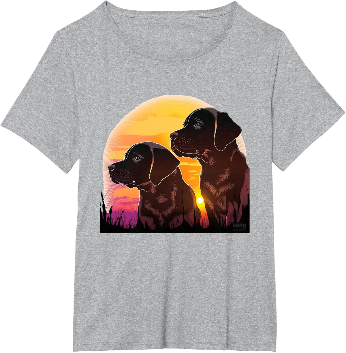 Black Labrador Retriever Dog Mother Tees T Shirts for Women Men Dog Mom Shirt - Heather Grey