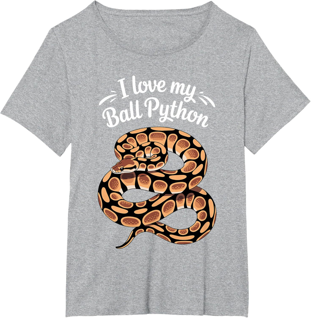 Ball Python Design for Men Women Kids Ball Python Lover T-Shirt - Heather Grey