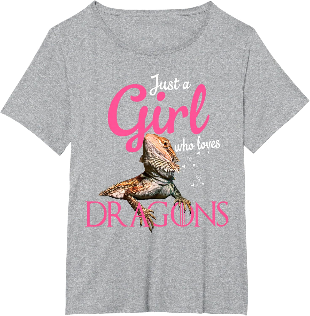 Bearded Dragon Shirt - Just a Girl who Loves Bearded Dragon T-Shirt - Heather Grey
