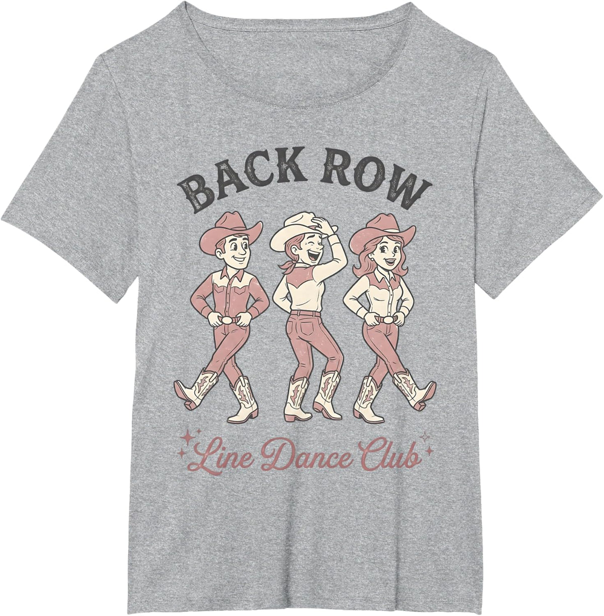 Line Dance Club Line Dancing Line Dancer T-Shirt - Heather Grey