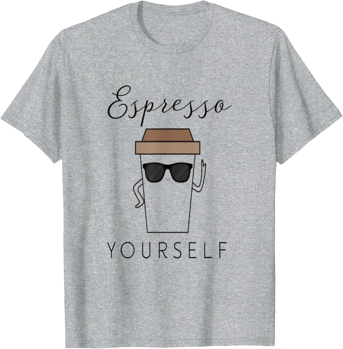 Coffee t-shirt funny design espresso yourself funny T-Shirt - Heather Grey