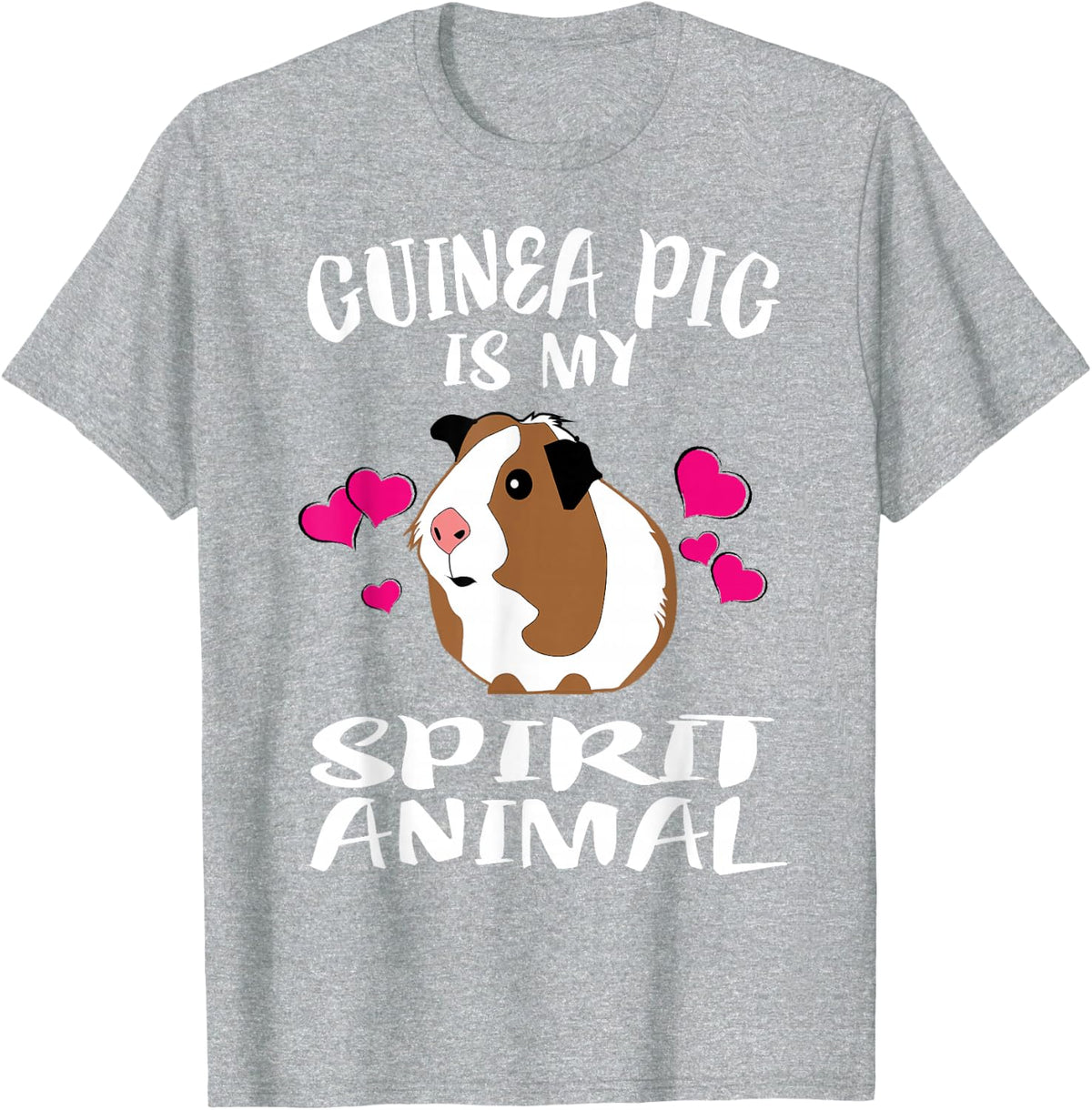 Guinea pig Is My Spirit Animal T-Shirt Pet Lover Owner Gift T-Shirt - Heather Grey