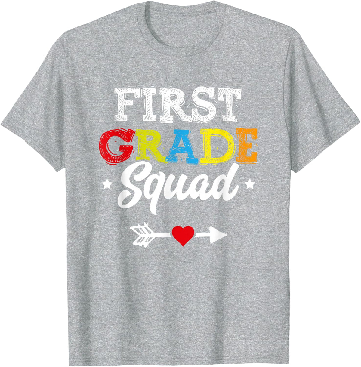 First Grade Squad Shirt Teacher Student Kids Back To School T-Shirt - Heather Grey