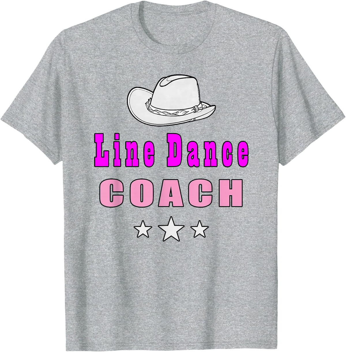 Line Dance Coach T-Shirt - Heather Grey
