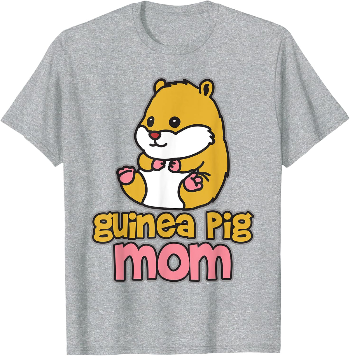 Guinea Pig Mom Cute Animal Mother T-Shirt - Heather Grey