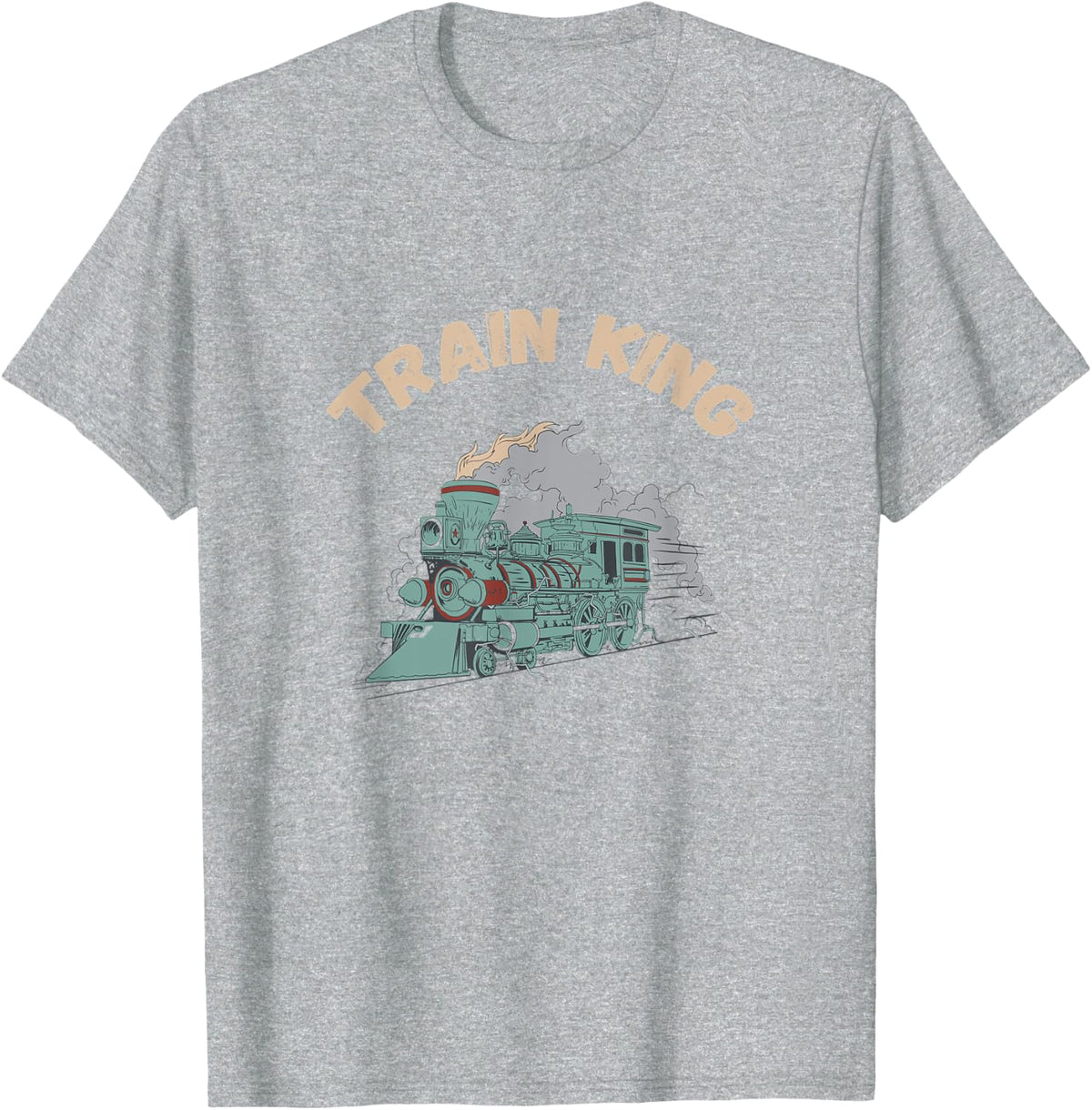 Railroad Train King Locomotive Engineer Railroad Lover T-Shirt - Heather Grey