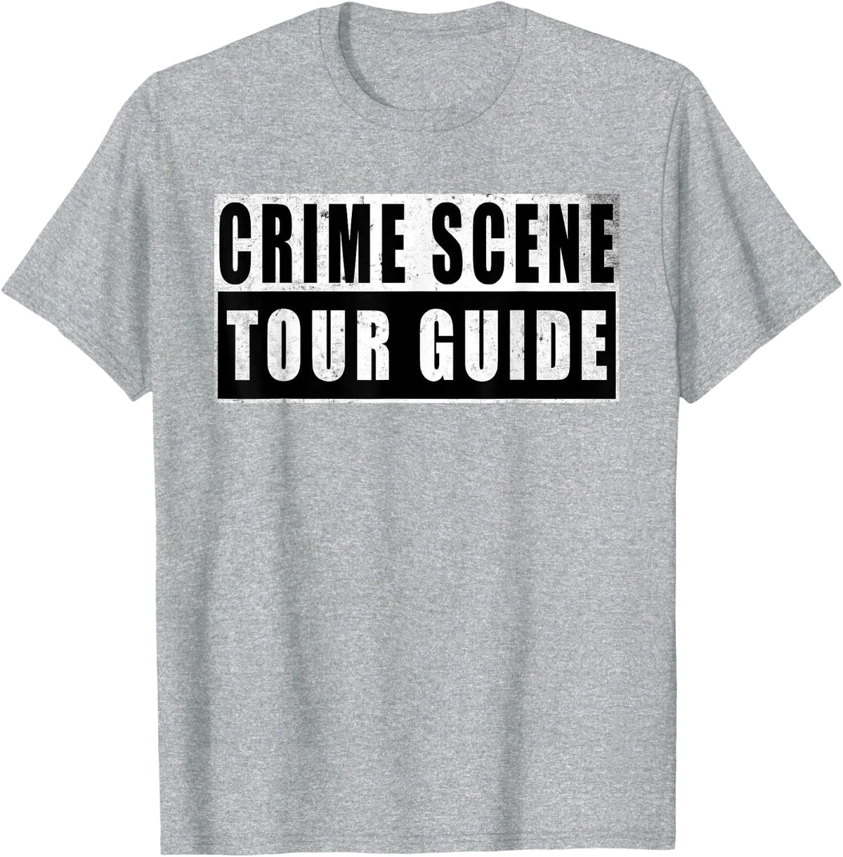 Crime Scene Tour Guide T-Shirt - Heather Grey