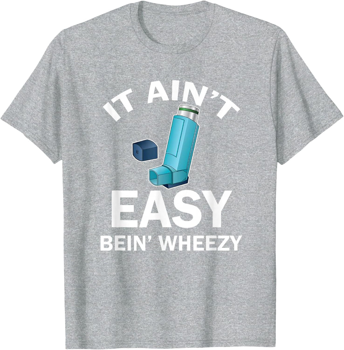 Funny Inhaler Asthma Nurse T-Shirt - Heather Grey