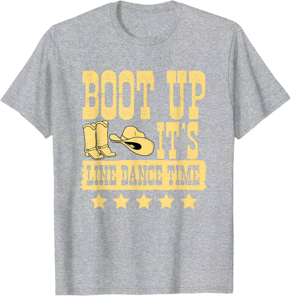 Line Dancing - Country Western Line Dancer T-Shirt - Heather Grey