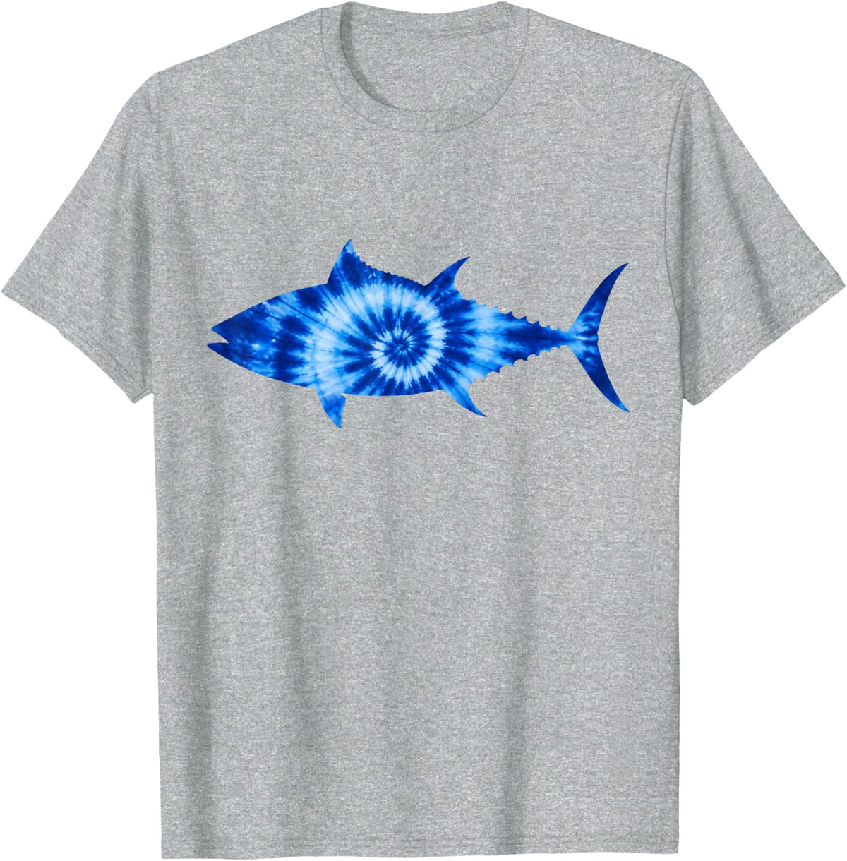Tie Dye Blue Fin Tuna T-Shirt - Heather Grey
