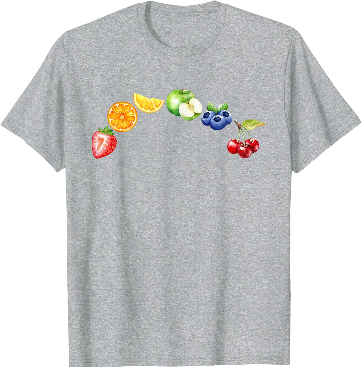 Fruity Y2K Lesbian Subtle Bisexual Pride Month T-Shirt - Heather Grey