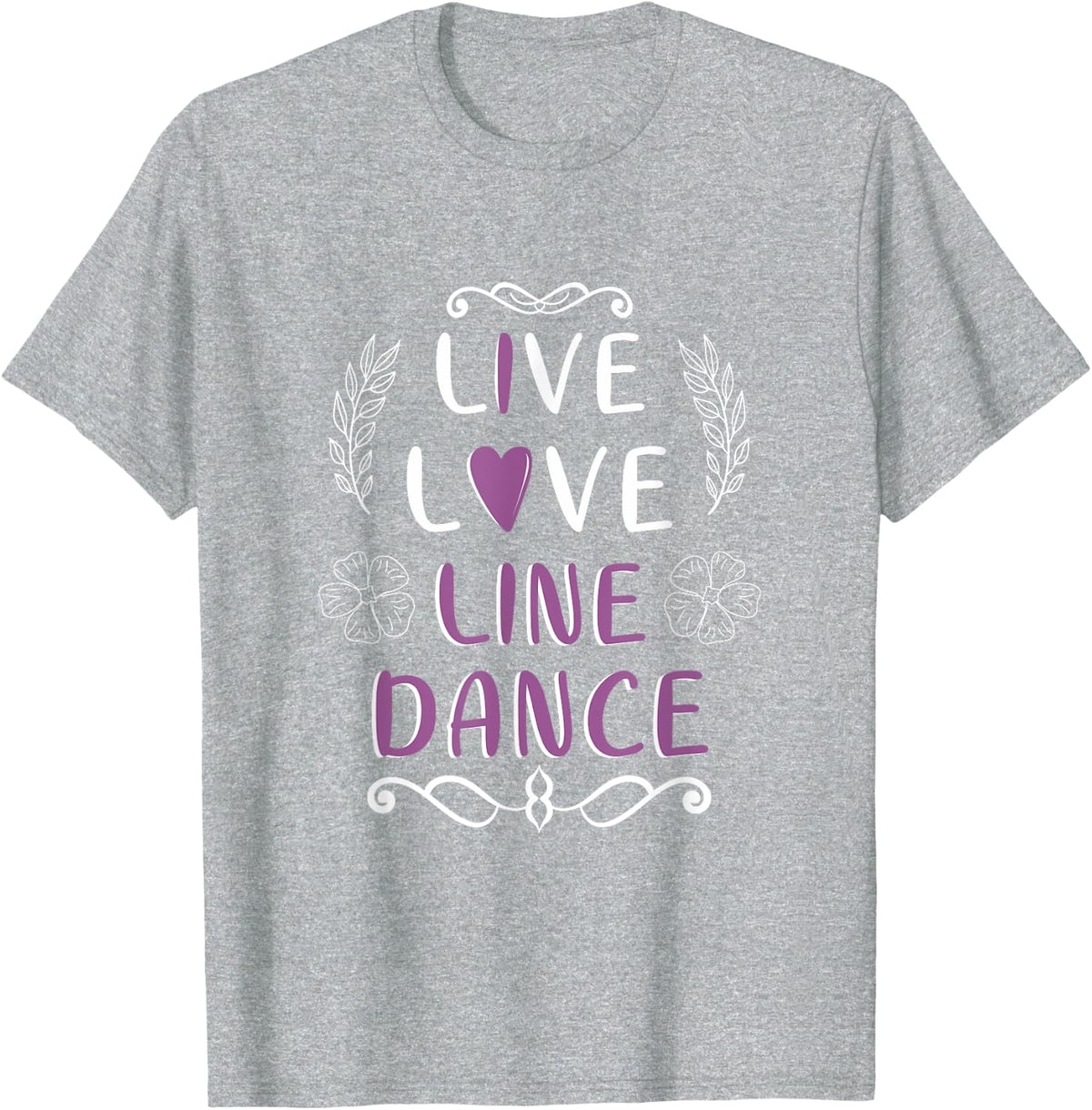 Bull Riding Line Dancing Texas Patriotic Line Dance T-Shirt - Heather Grey