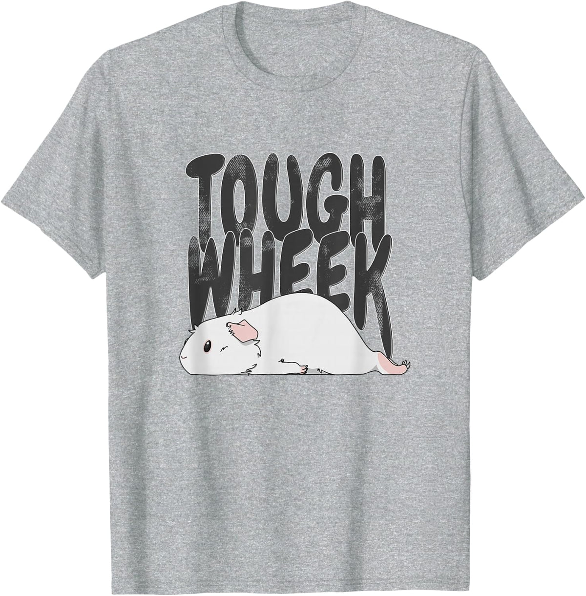 Guinea Pig Tough Wheek White Guinea Pig Pet T-Shirt - Heather Grey